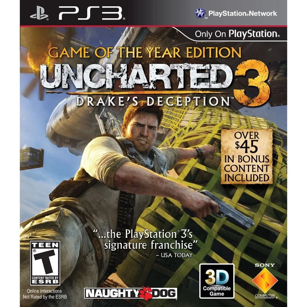 Uncharted 3: Drake's Deception -- Game of the Year Edition (PS3) CIB. TESTED.